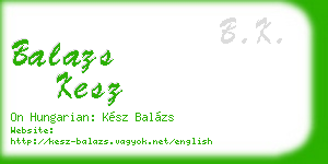 balazs kesz business card